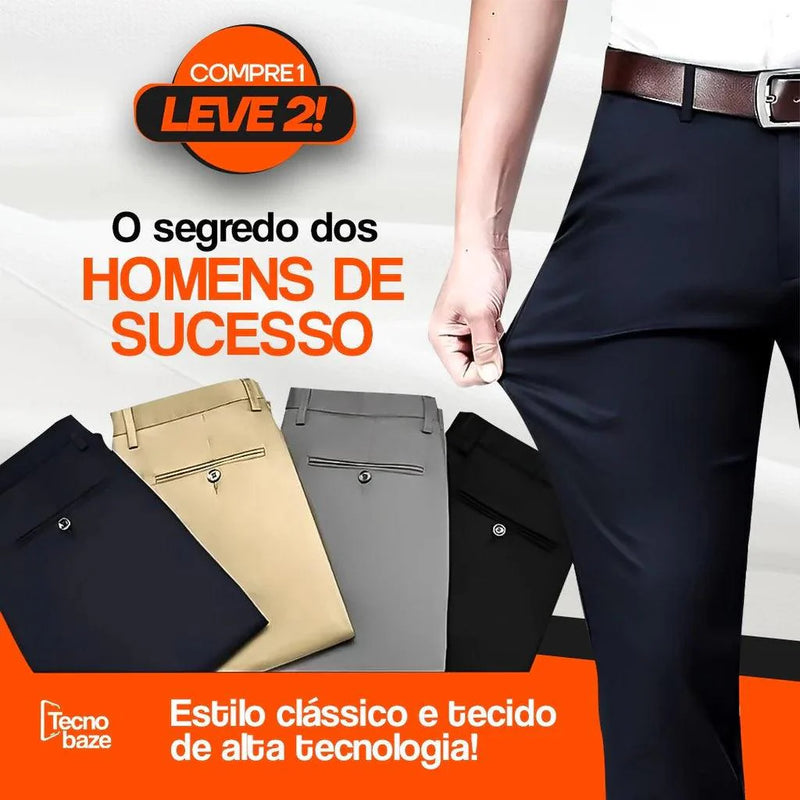 COMPRE 1 E LEVE 2 |  Calça Social Clássica Alfaiataria Gentleman 2024 + Brinde Cinto