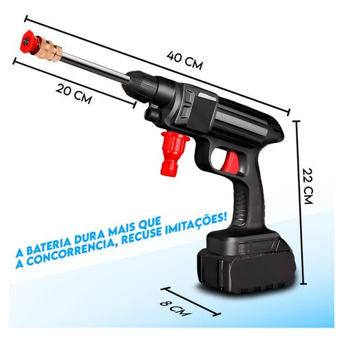 Lavadora de Alta Pressão Portátil + 2 bicos e Adaptador de Sabão [MALETA GRÁTIS]