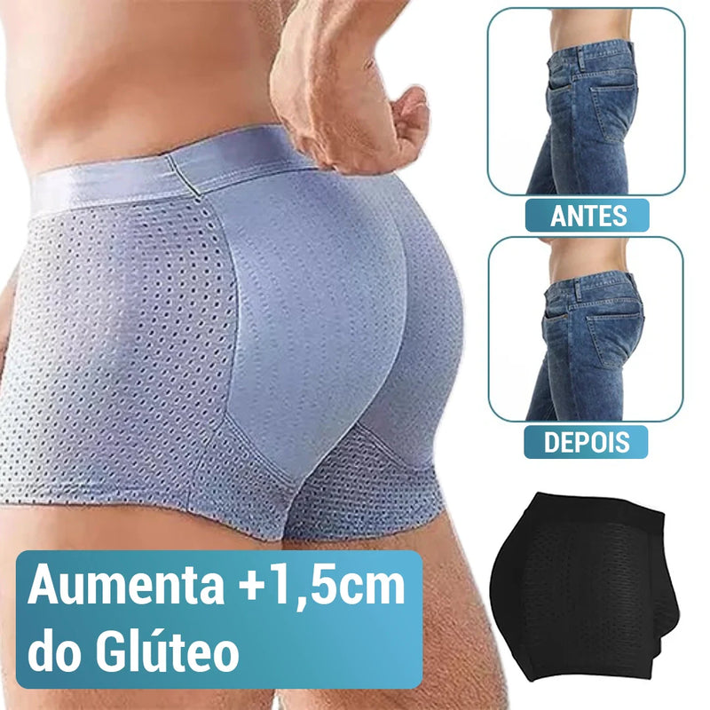 Cueca Boxer Aumenta Glúteos Feita em Seda Gelada - Men’s Secrets [COMPRE 1 & LEVE 2]