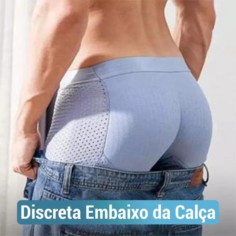 Cueca Boxer Aumenta Glúteos Feita em Seda Gelada - Men’s Secrets [COMPRE 1 & LEVE 2]