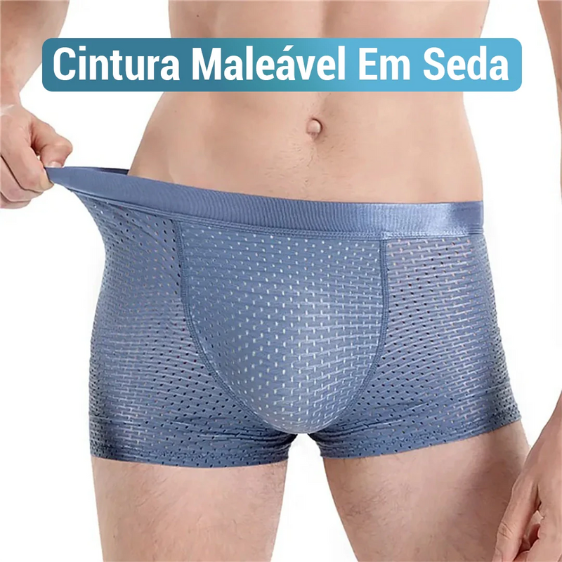 Cueca Boxer Aumenta Glúteos Feita em Seda Gelada - Men’s Secrets [COMPRE 1 & LEVE 2]