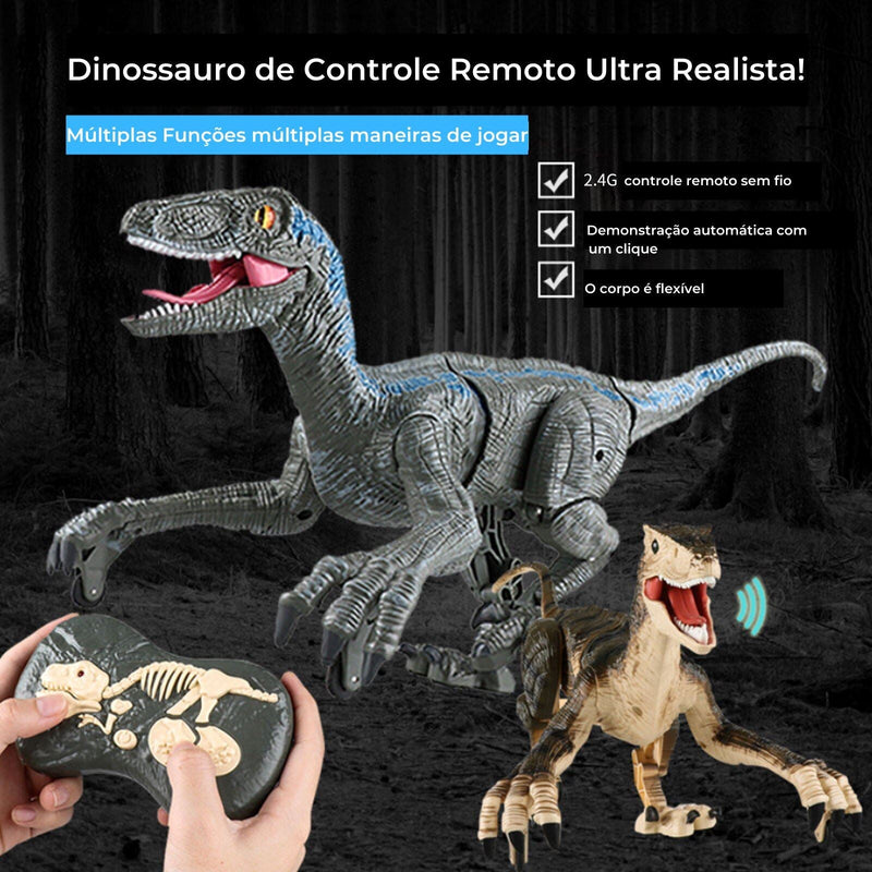 Velociraptor de Controle Remoto - Ultra realista