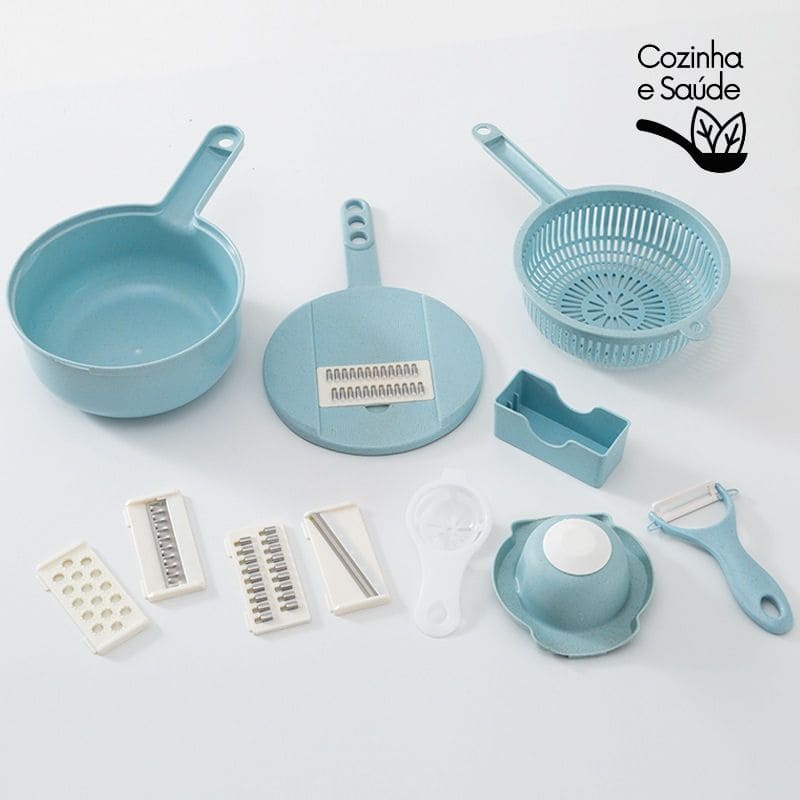 12 em 1 - Kit Cortador de Legumes Multifuncional